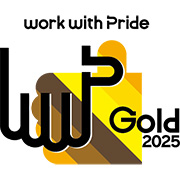 ロゴ：LGBTなどの性的マイノリティに関する取組み指標「work with Pride Gold 2025」