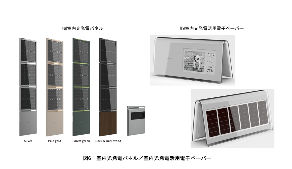 図6 室内光発電パネル/室内光発電活用電子ペーパー
