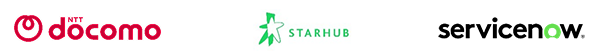 NTTdocomo, StarHub Ltd., ServiceNow logo
